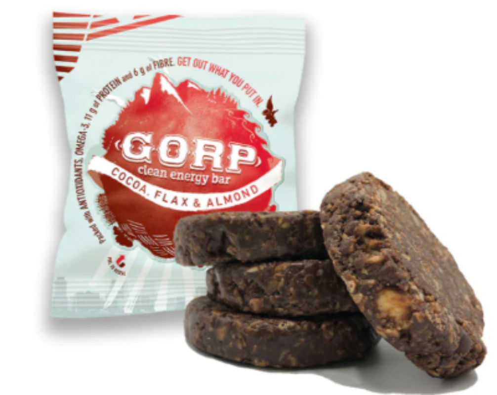 GORP WORLD Cocoa, Flax & Almond Clean Energy Bars