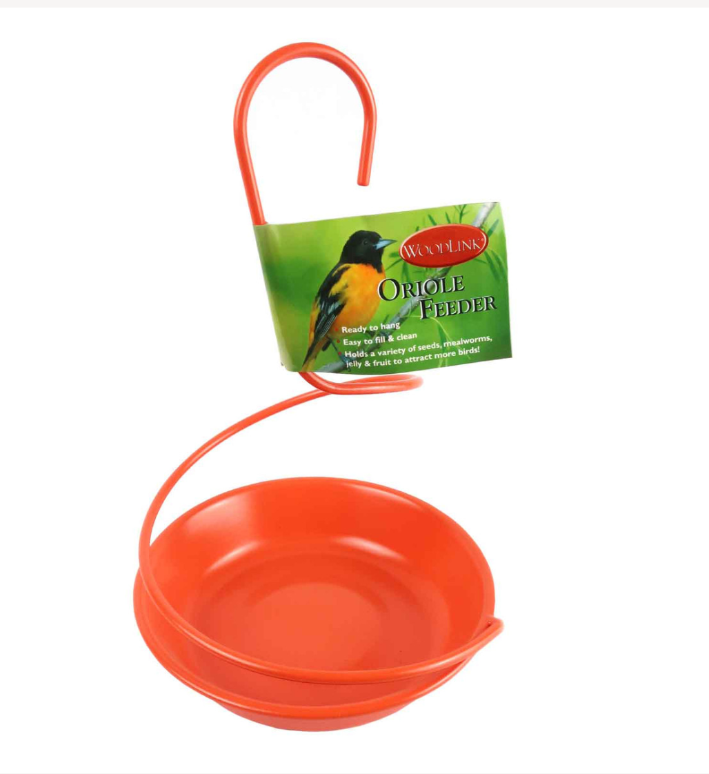 Oriole Galvanized Metal Feeder for Fruit Slices, Jelly, Mealworms or Seeds